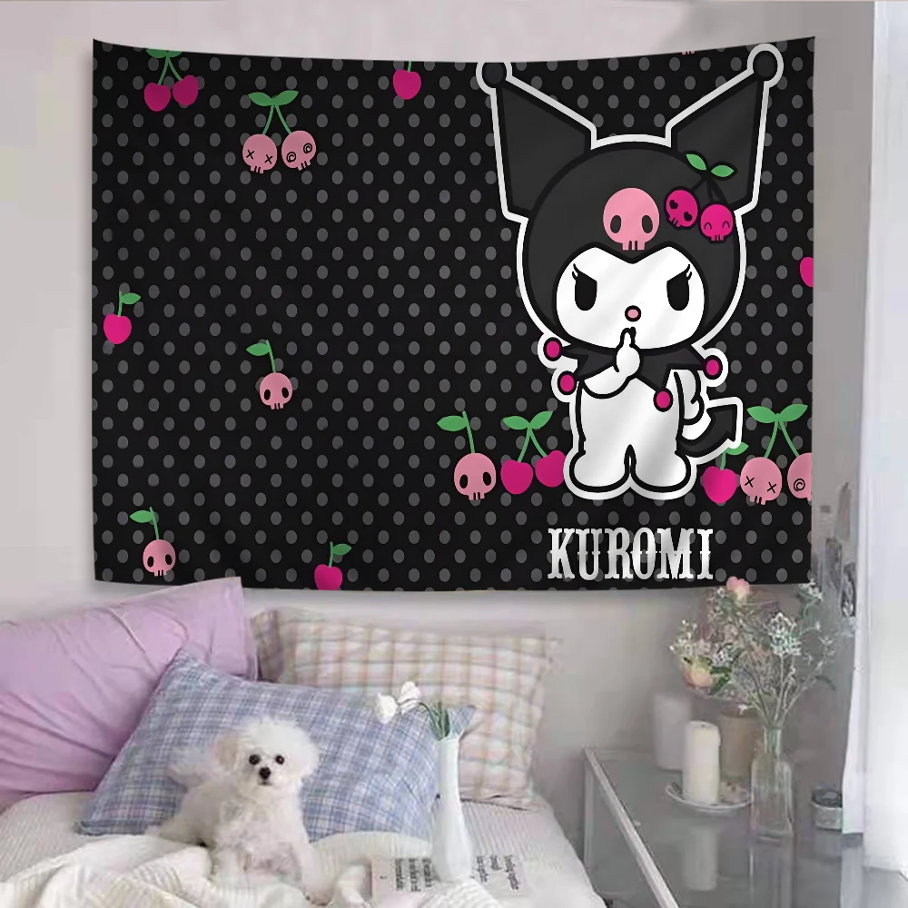 مينيسو سانريو مرحبا كيتي مينيسو مرحبا كيتي نسيج الجدار الشنق هدية عيد ميلاد ديكور المنزل لغرفة المعيشة غرفة نوم والمكتب