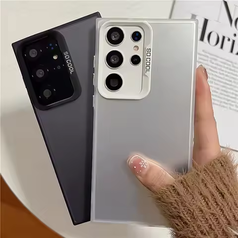 Matte Armor Phone Case For Samsung Galaxy S24 S23 S22 S21 Ultra Plus Shockproof Cover For Samsung Galaxy S23 S21 FE Soft Fundas