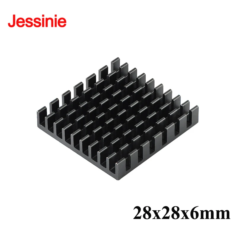 100Pcs/1pc 28*28*6mm Aluminum Alloy Heatsink Radiator Heat Sink Electronic Chip IC Cooling Radiator Cooler for CPU RAM GPU PCB