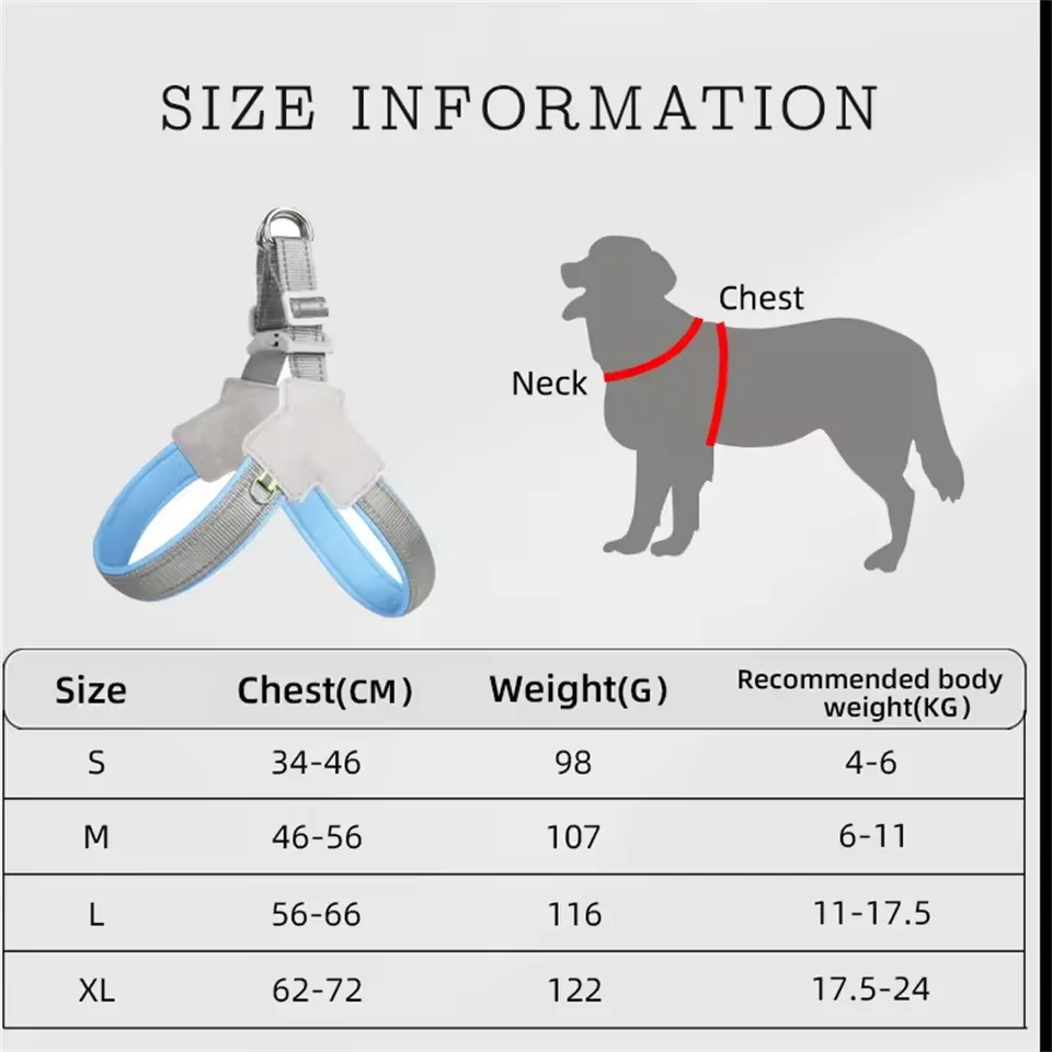 مقود سترة الكلاب مقود حزام صدر الحيوانات الأليفة مناسب للكلاب الصغيرة والمتوسطة الحجم Shiba Inus Corgis Bichon Frises وTيدي. #3