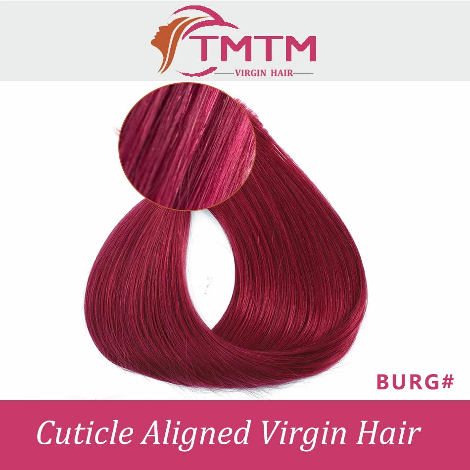 Extensiones de cabello humano liso con punta en U, pelo virgen Real europeo, extensiones de puntas de uñas de fusión caliente, azul, rosa, rojo, morado