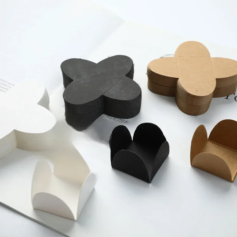50 peças 3.4cm papel kraft espaçador de chocolate bandeja de doces compartimento base de sobremesa