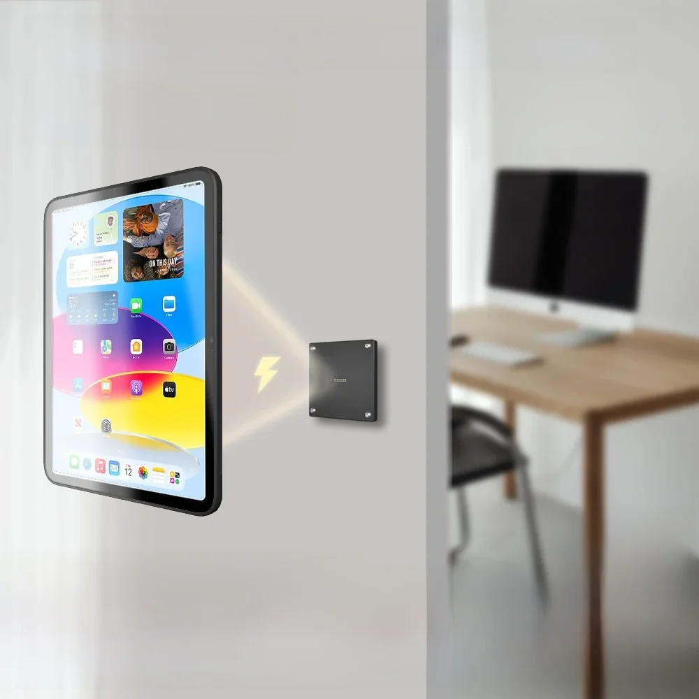 POE Magnetic Wall Mount with Charging Case  Holder Support iPad stand Case for iPad mini 6th Gen/iPad Pro 11 12.9 POE Power