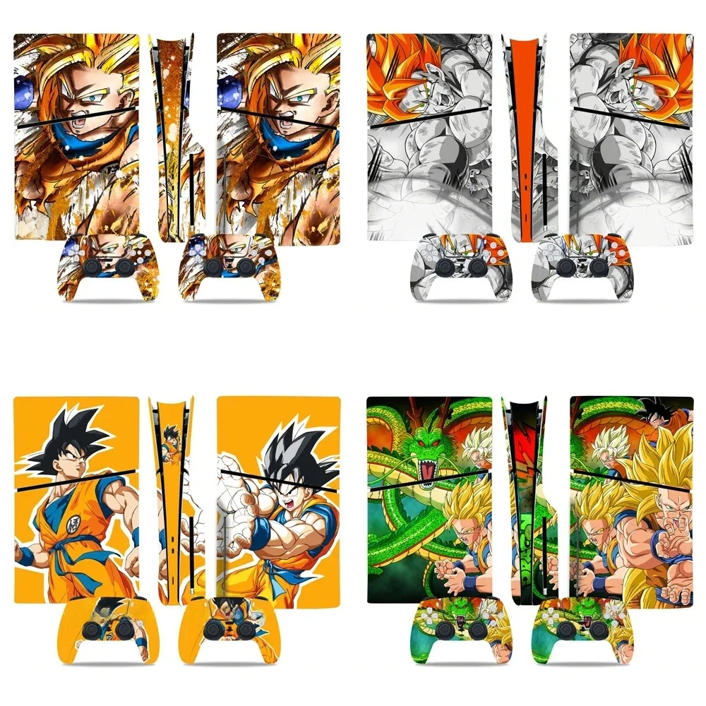Dragon Ball Z autocollant PS5 mince lecteur optique Version Anime Goku autocollants dessin animé jeu Pad décorations autocollant cadeaux de noël