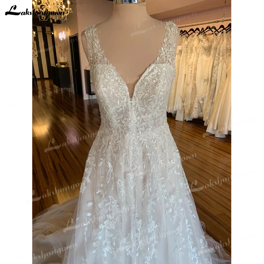 Chil abiti da sposa di lusso per le donne elegante Sweetheart senza maniche Appliques di pizzo abito da sposa Vestidos De Novia