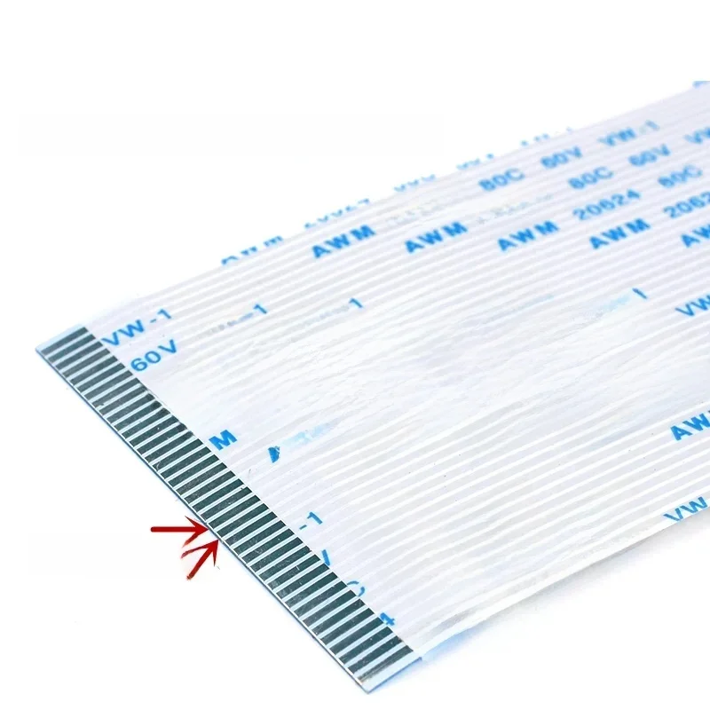 Câble plat Flexible FPC FFC, pas de 1.25mm, AWM 20624 80C 60V VW-1 4P/5/6/7/8/9/10/11/12/13/14/15/16/18/19/20/21/22/24/26/30 broches