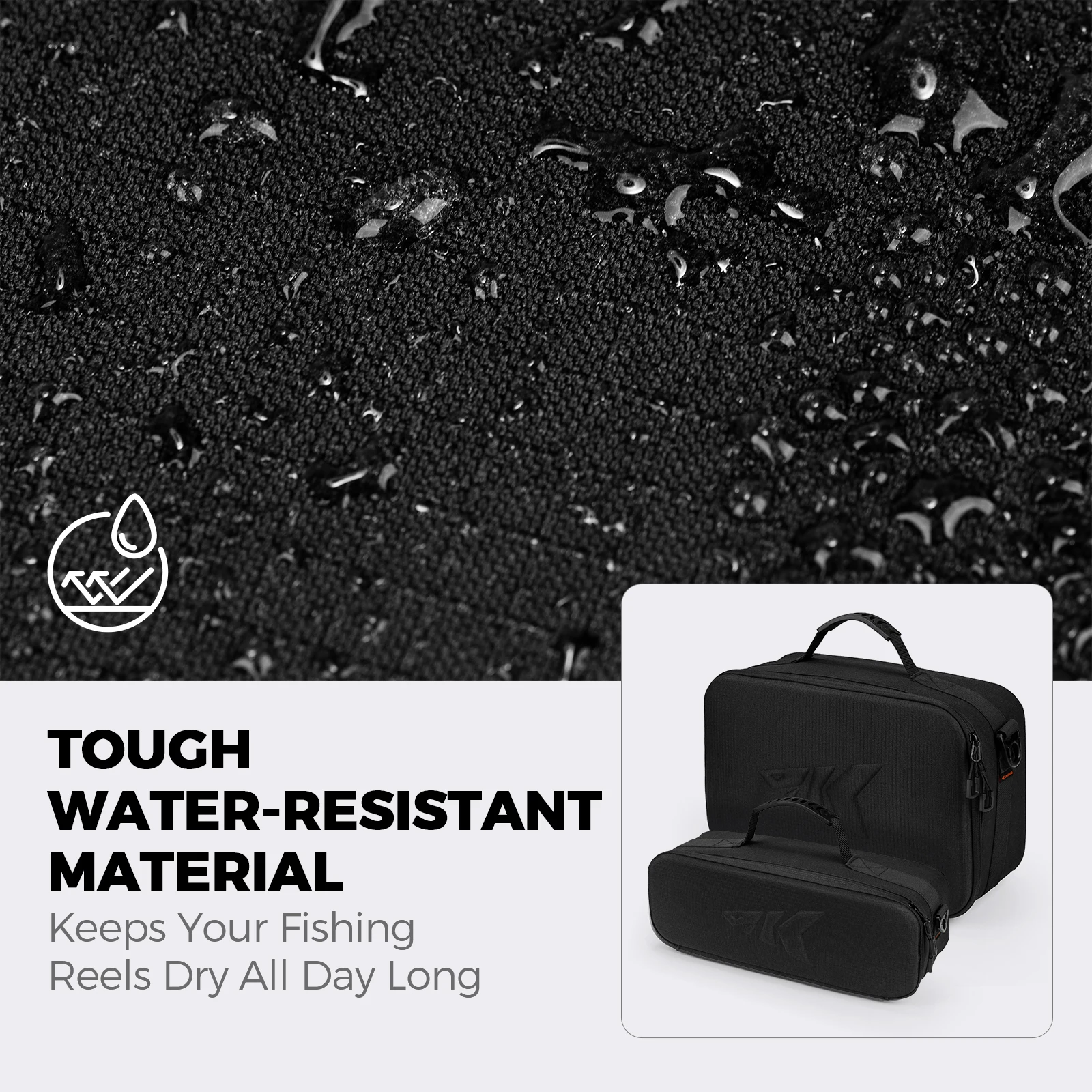 KastKing Angelrollengehäuse M/L, individuelle Aufbewahrung, stoßfestes Innenteiler-Design, robust und wasserbeständig, hält Rollen schützt – Detail 1