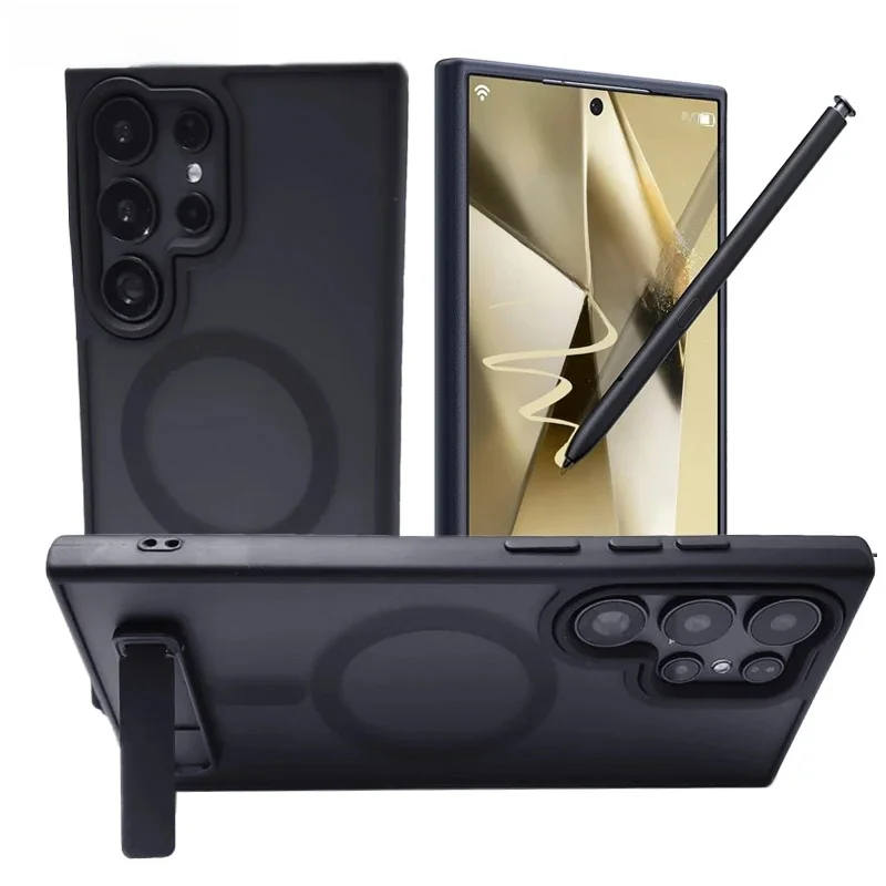 Magnetyczne etui na telefon UYUXIO z podstawką do Samsung Galaxy S26 S25 S24 S23 Ultra FE S22 Plus, pokrowiec z uchwytem. — zdjęcie produktu 7