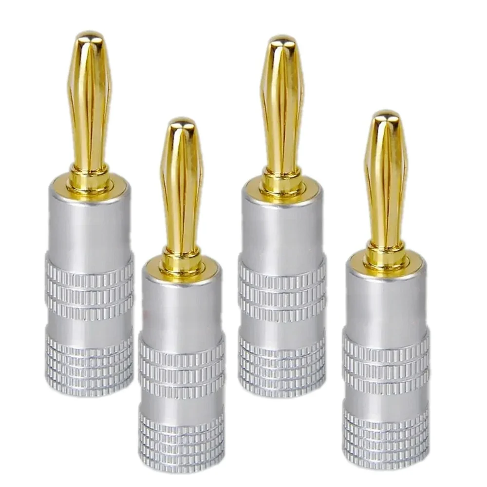 Matihur – fiche banane plaquée or 24 carats, 4 pièces, GD Amp, cuivre plaqué or OFC, prise de 4mm, amplificateur Audio, terminal de prise de haut-parleur