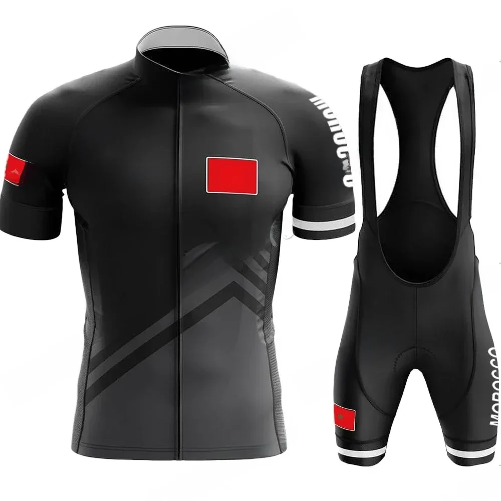 AliExpress NONE Morocco National Team 2024 Cycling Jersey Set Summer Cycling Clothing Road Bike Shirts Suit Bicycle bib Shorts MTB Maillot