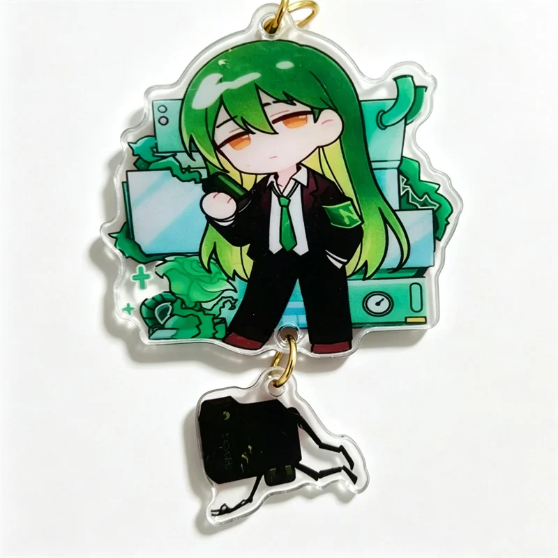 Game Library Of Ruina Netzach Cosplay Keychain Acrylic Pendant Decorative Ornament Keyring Jewelry Collection Prop Accessories