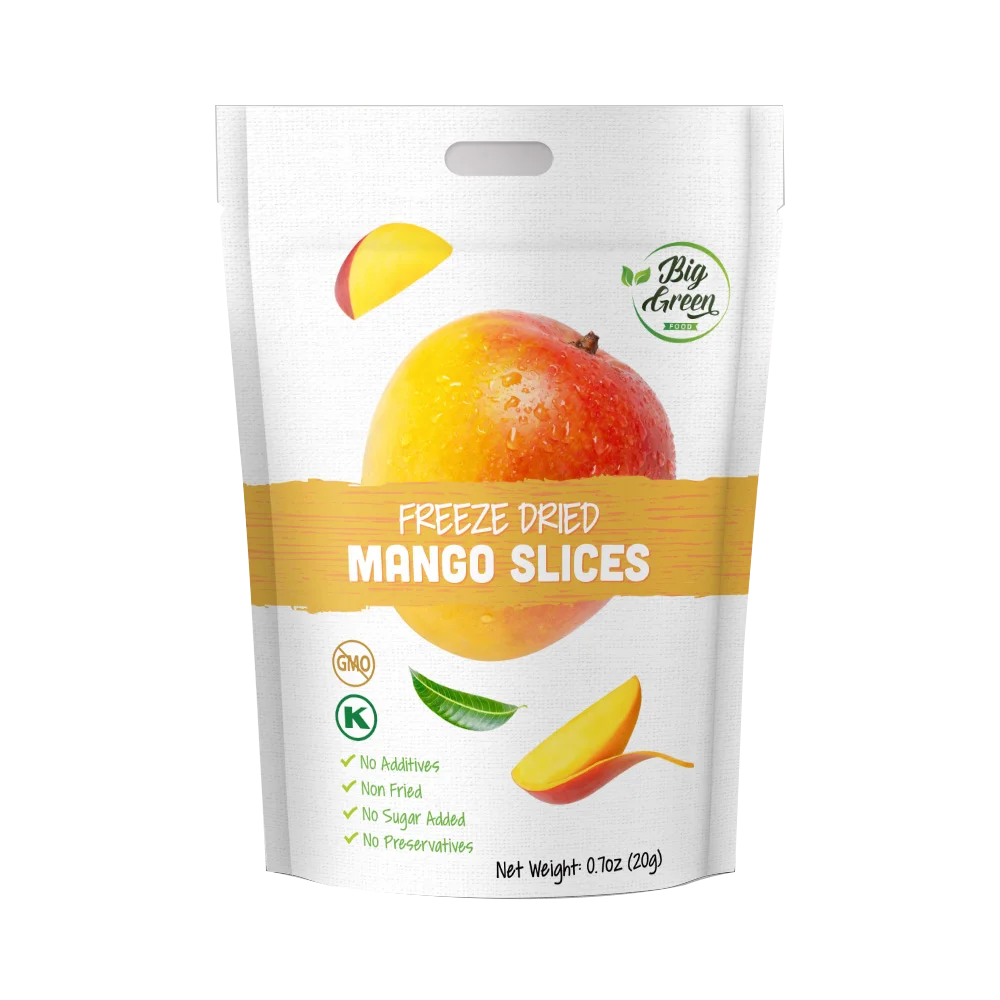 مانجو مجفف بالتجميد ، وجبات خفيفة صحية ، بدون إضافات ، نباتي ، غير غمو ، مثالي للوجبات الخفيفة والعصائر والحلويات