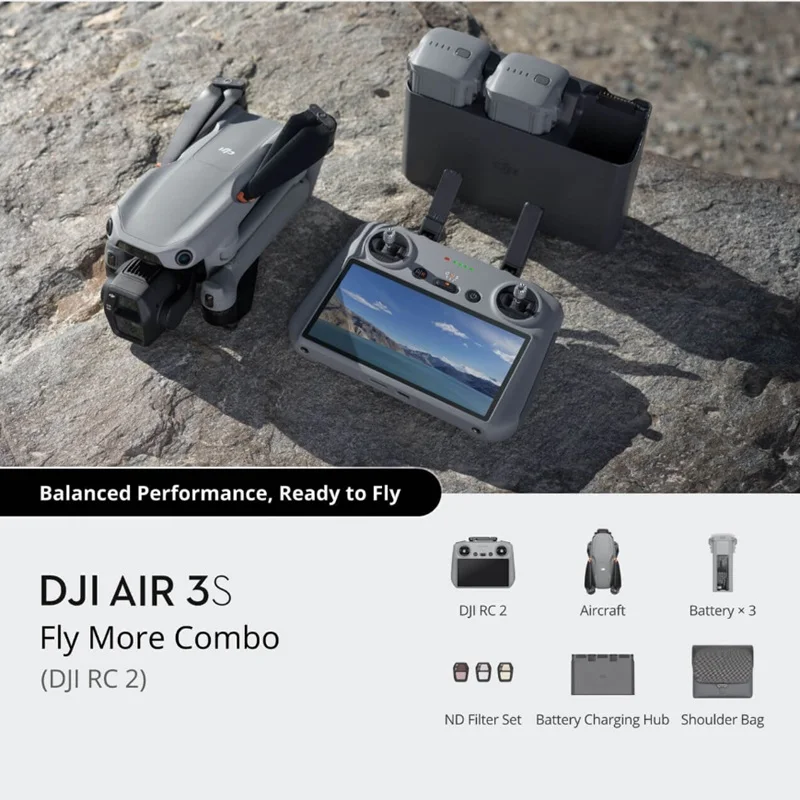 New Arrival DJI Air 3S 1″ CMOS Primary Camera 70mm Medium Tele Camera Dual-Camera 4K/60fps HDR Video 45-Min Flight Time