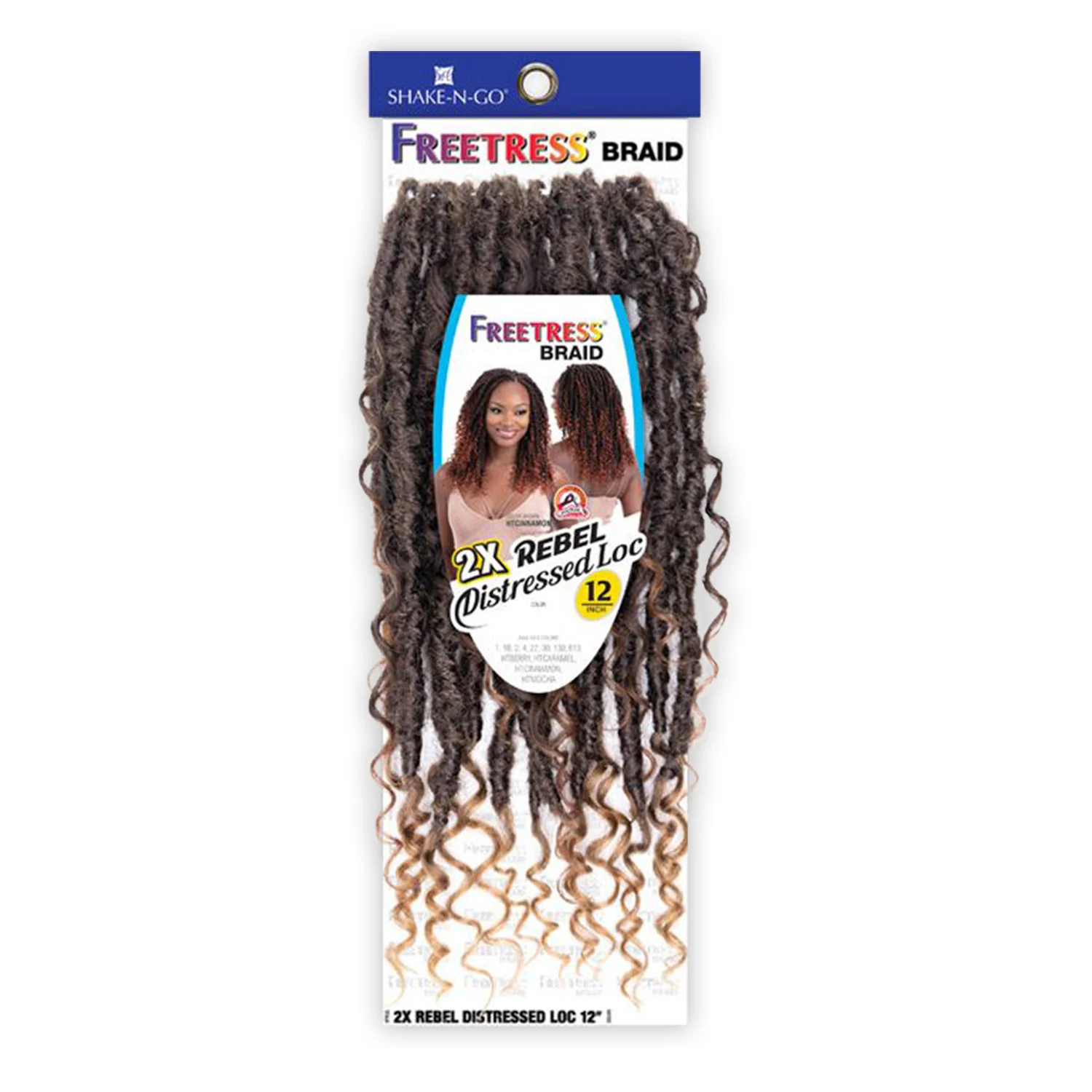 Синтетические вязаные крючком косы FreeTress 2X Rebel Distressed Loc 12 дюймов