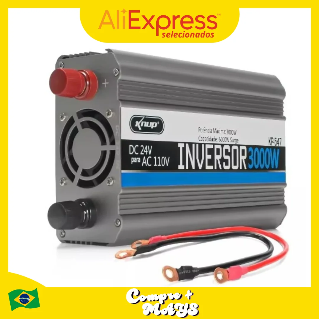 24V Voltage Inverter for 110V 3000W High Power Power Converter Transformer Efficient Equipment Residencia Use