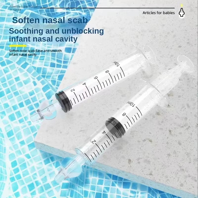 Limpador de nariz para bebês, arruela nasal para rinite, tubo de agulha, aspirador nasal, seringa, lavagem de nariz de bebê para crianças