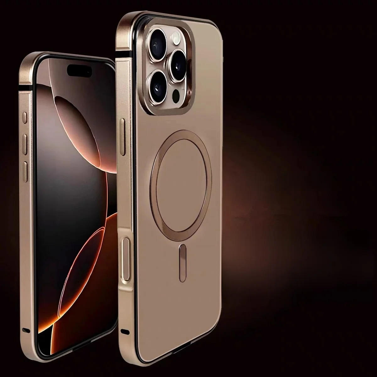 Etui magnetyczne z tytanu i metalu do iPhone'a 16 17 Pro Max, etui ze stali nierdzewnej z bumperem, odporne na wstrząsy, do iPhone'a 15 Pro Max — zdjęcie produktu 7