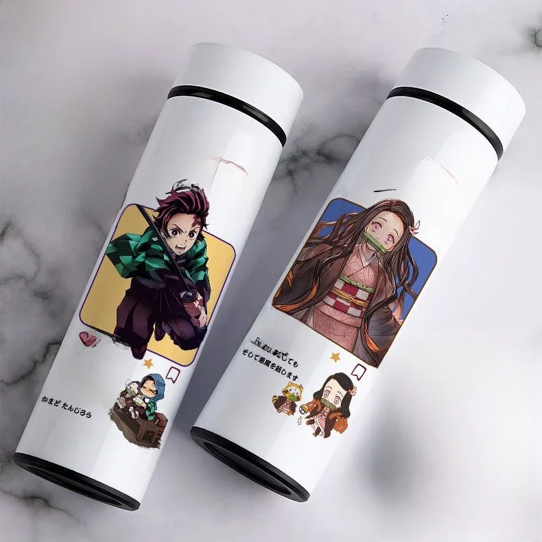 Tasse thermos intelligente en acier inoxydable, tasse à eau Anime Demon Slayer, lame de température, dessin animé Kamado Nezuko Tanjuurou Kibutsuji Muzan