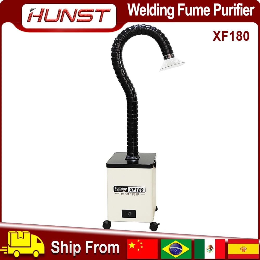 Hunst XF180 Laser Fume Extractor Soldering Smoke Fume Absorber Purifier HEPA Dust Collector for Nail Salon,Beauty Dust Absorbing