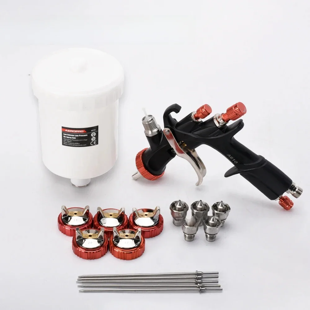 LVLP pistolet de pulvérisation aérographe de haute qualité pour la peinture de voiture 1.3 1.4 1.5 1.7 2.0 2.5mm Kit de buse pistolet de pulvérisation pneumatique outil d'air
