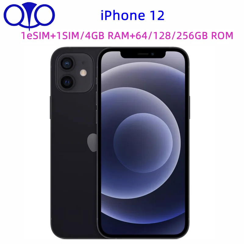 

Unlocked Apple iPhone 12 64GB/128GB/256GB ROM Smartphone Face ID 6.1" OLED Screen 96% New Cellphone