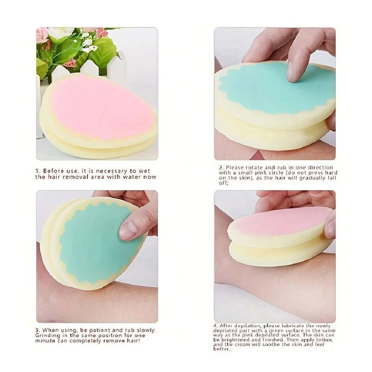 1PC circular heart-shaped water droplet sponge for hair removal. Various shapes of hair removal sponges，Popular Magic Painless