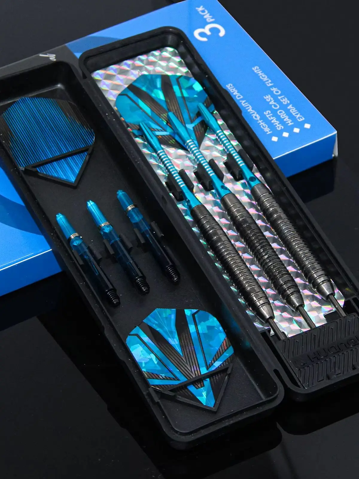 Professionele ijzeren harde dartset 20g, dartbordaccessoires inclusief reserve dartstelen en -vleugels, harde beschermende opbergbox, spelbenodigdheden voor thuisbar en sportvermaak, verkrijgbaar in - afbeelding 2