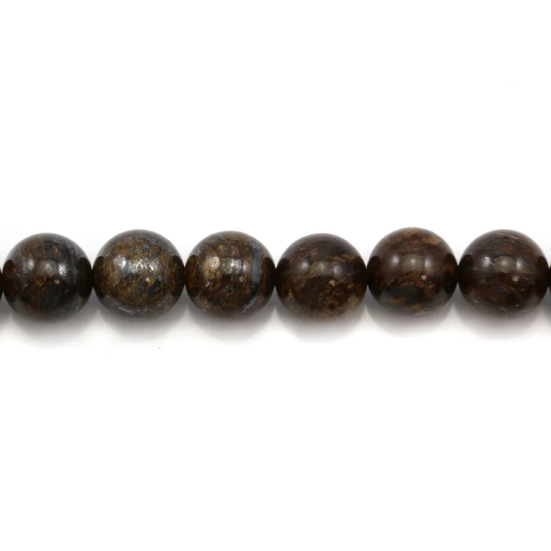 Bronzite Natural Stone Beads Strand  Round 4-12mm For Making Jewelry Bracelet Craft DIY Necklace Earrings
