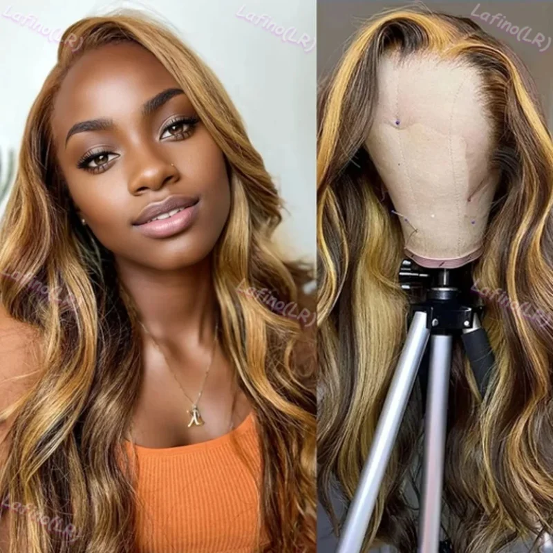 Hd 40 Inch Lace Front Curly Highlight Pruik Voor Vrouwen Keuze Body Wave Menselijk Haar 100% 13X6 Braziliaanse Goedkope Pruiken Op Uitverkoop