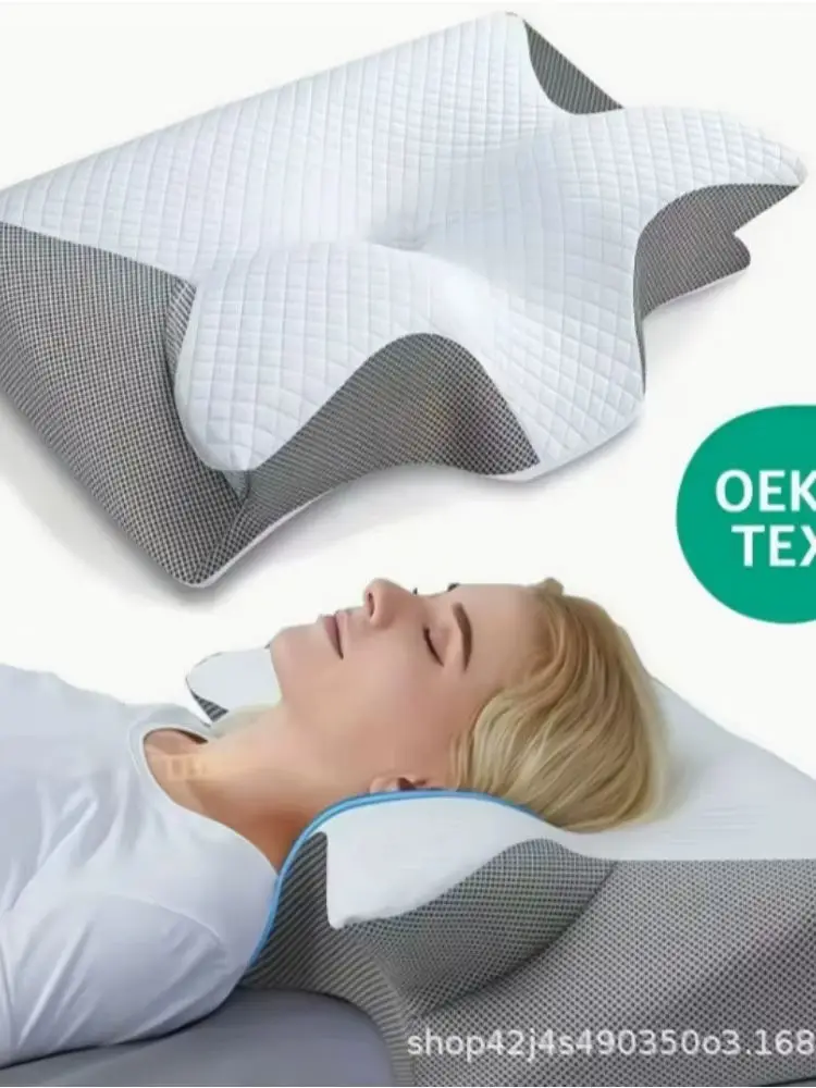 Ergonomisches Nackenkissen aus Memory-Schaum Kontur-Nackenstützkissen für Seiten- oder Rückenschläfer, Orthopädisches Kissen zur Nackenschmerzlinderung