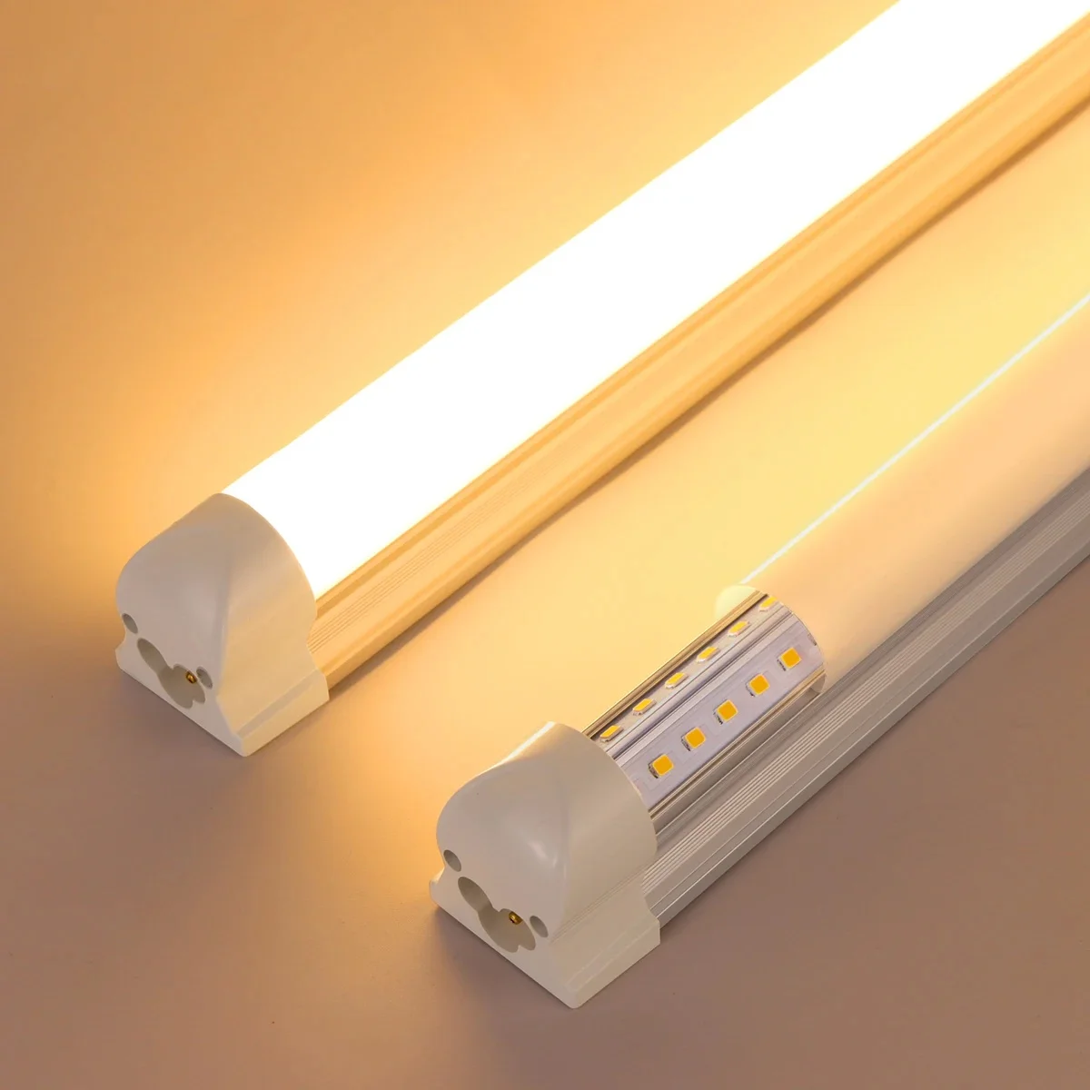 Tube lumineux LED T5 / T8, 220V, 1 pièce, en option, 50cm, haute luminosité, sous-meuble, pour salon intérieur, Garage, barre LED 25W