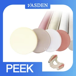 Peek Dental Block 98mm Yellow Pink White Natural Colors Peek Disc Of Removable And Fixed Prosthesis Restorations