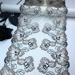 Floral Nude Embroidery Tulle Lace Elegant Fabric Skin Color Mesh DIY Bra Lingerie Sewing Crafts for Underwear Dress Needle Work