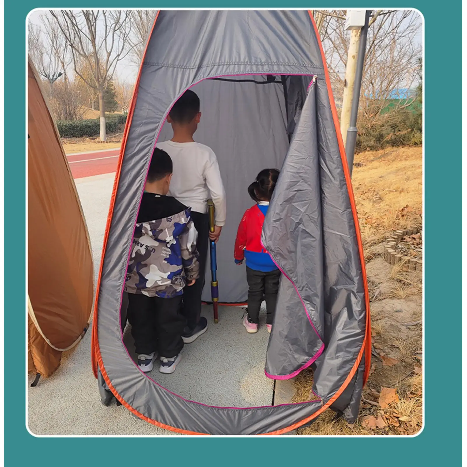 Carpa de ducha para camping, carpa de baño lateral para coche, inodoro con puerta, vestidor portátil, refugio de privacidad para camión, RV, coche, baño exterior