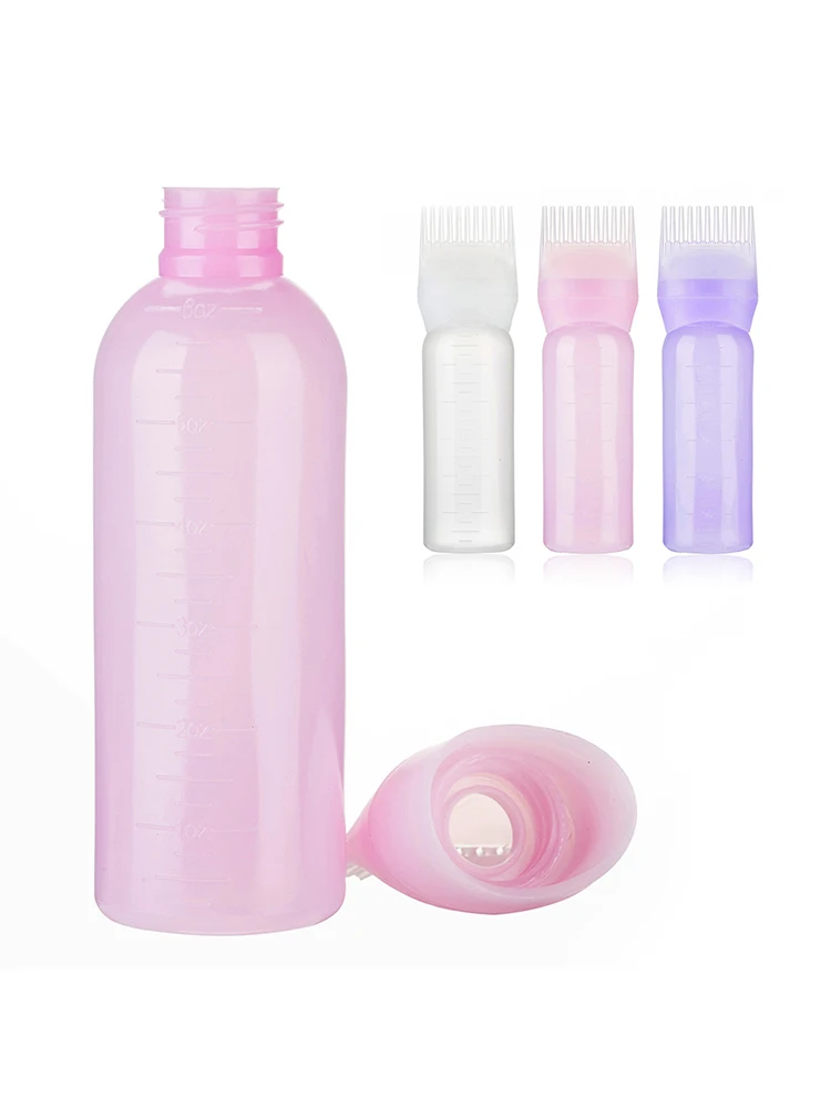 120ml tintura per capelli riutilizzabile bottiglia applicatore pettine Multicolor plastica dispenser salone olio colorazione dei capelli strumento