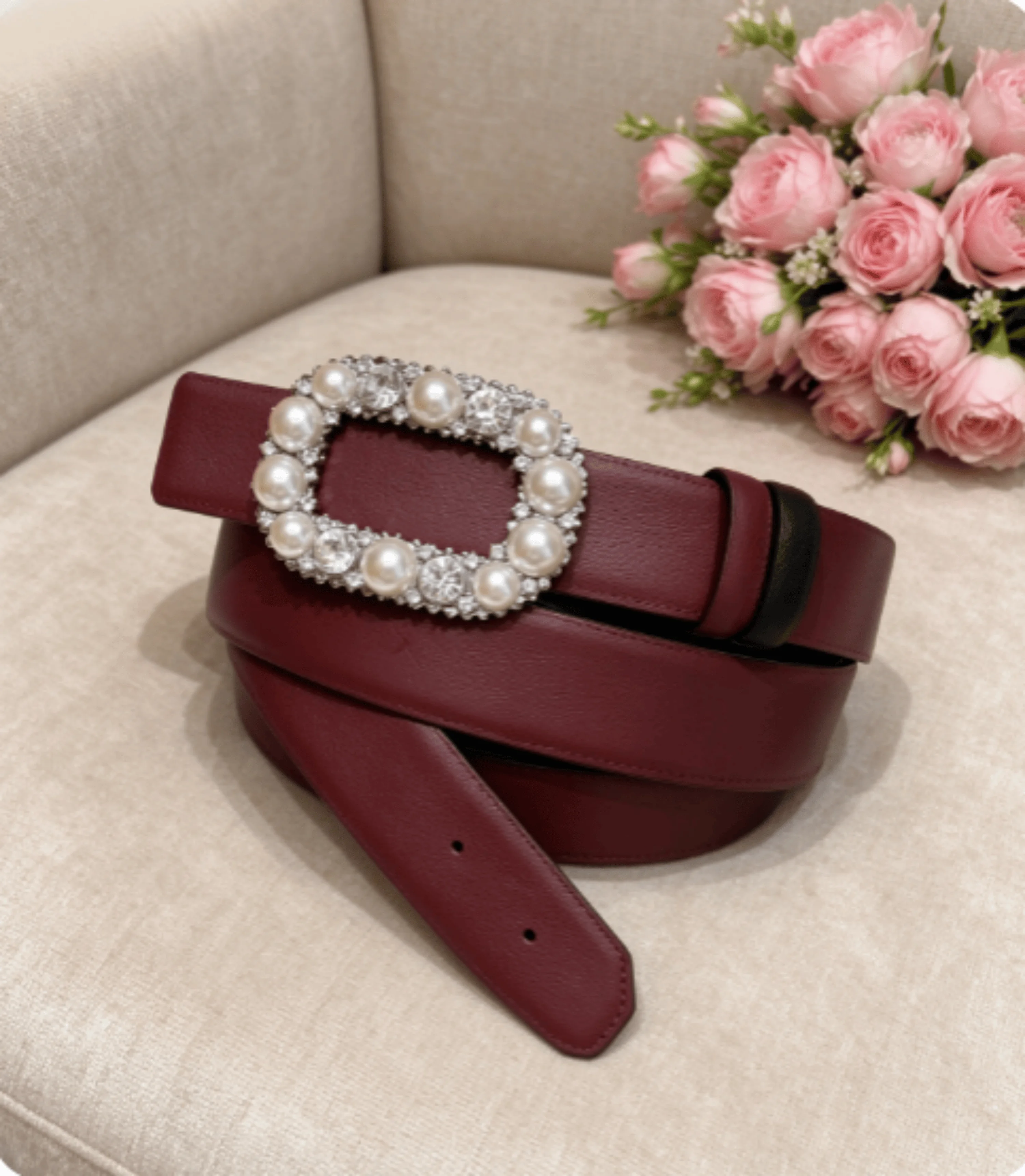 2026 Women Double-sided Belt Autumn New Cowhide Retro Color Collision Versatile Durable Fashion Diamond Casual Lady Belts 3cm