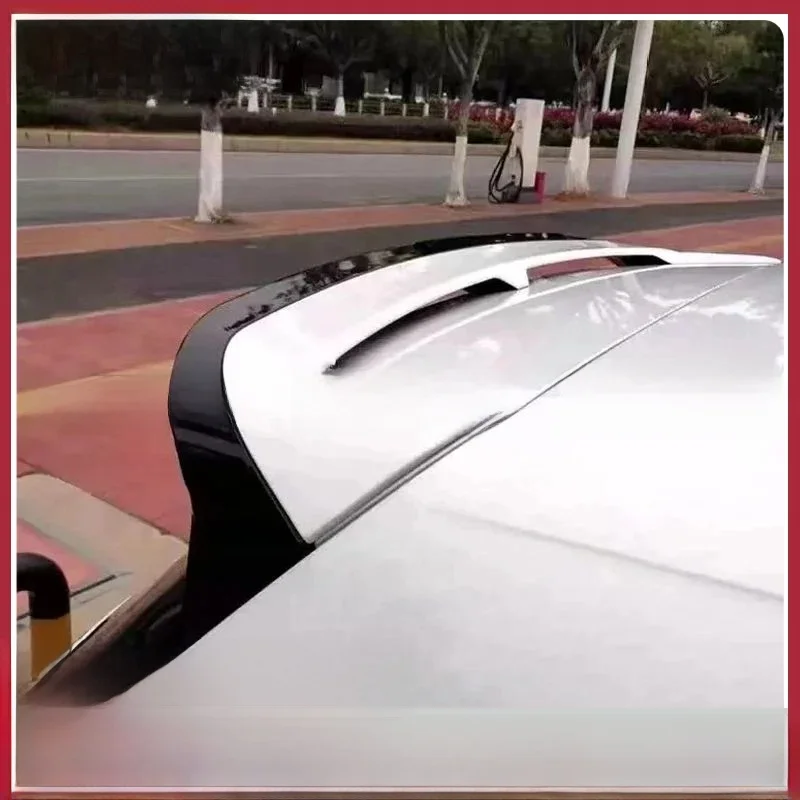 Spomicrophone ABS noir/couleur carbone/noir avec blanc pour Volkswagen GOLF 8 MK8 pro, R-line gti R, aile arrière de voiture blanche