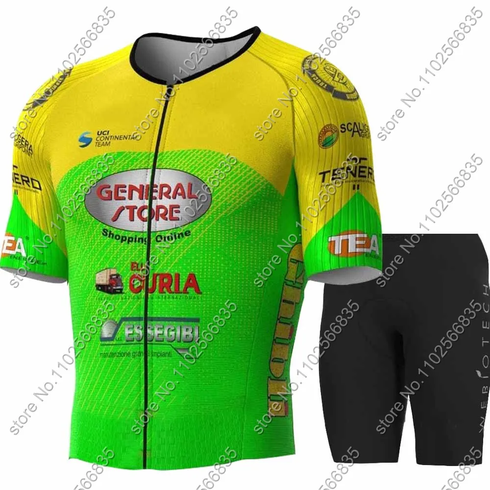 General Store Essegibi F.Lli Curia 2024 Cycling Jersey Men Short Sleeve Clothing Road Bike Shirts Suit Bicycle Bib Shorts MTB