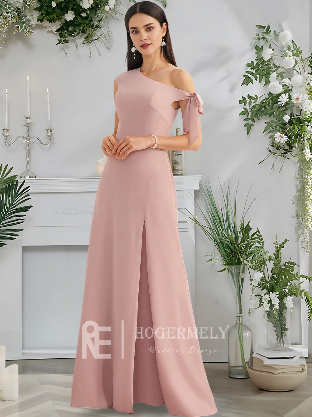 GDH Luxury Chiffon Bridesmaid Dresses A-Line Floor-Length One-Shoulder Wedding Party Evening Gowns 2025 Guest Cocktail Formal​