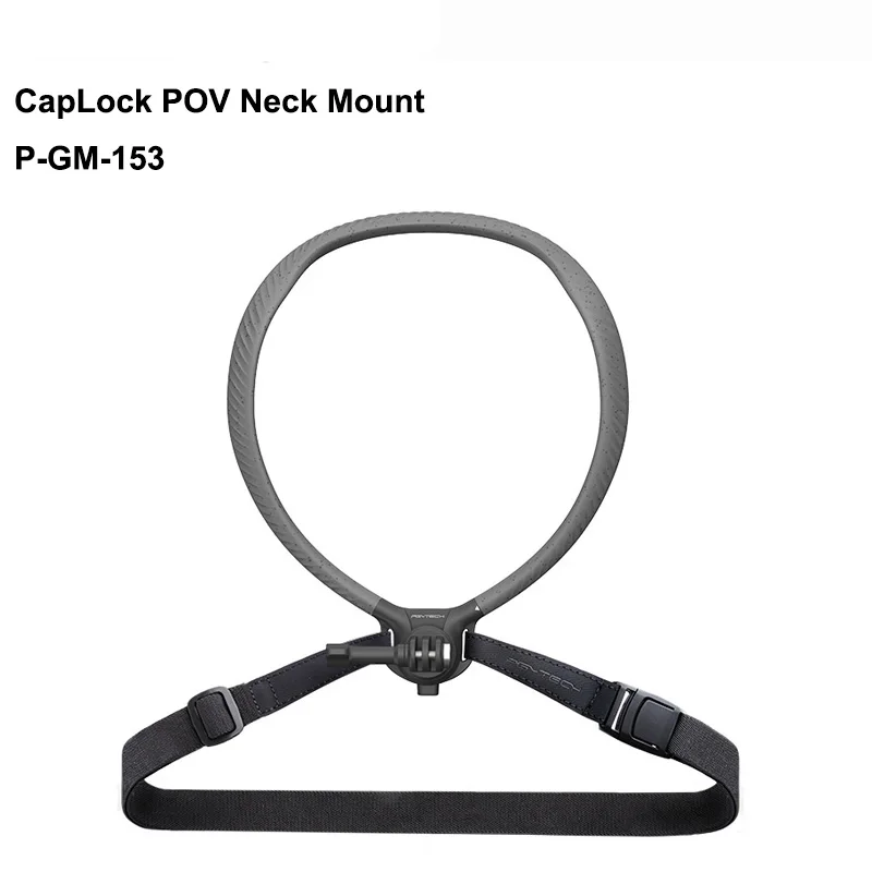 PGYTECH Caplock Neck Mount Chest Mount for GoPro 12/11/10 Insta360/DJI Osmo Action Silicone Outdoor Sports Cycling Accessories