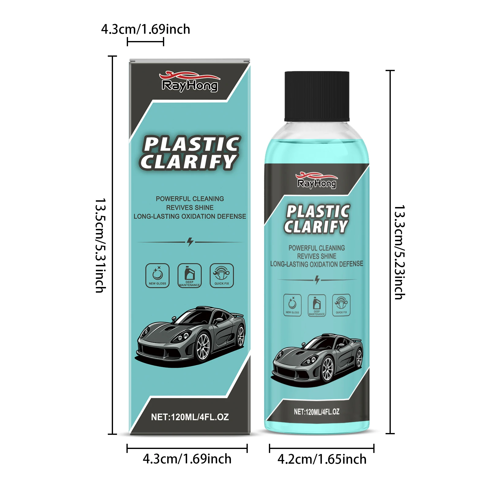 Rayhong سيارة البلاستيك استعادة رذاذ تنظيف الداخلية الغبار تلميع استعادة اللون الأصلي سطع رذاذ داخلي #6