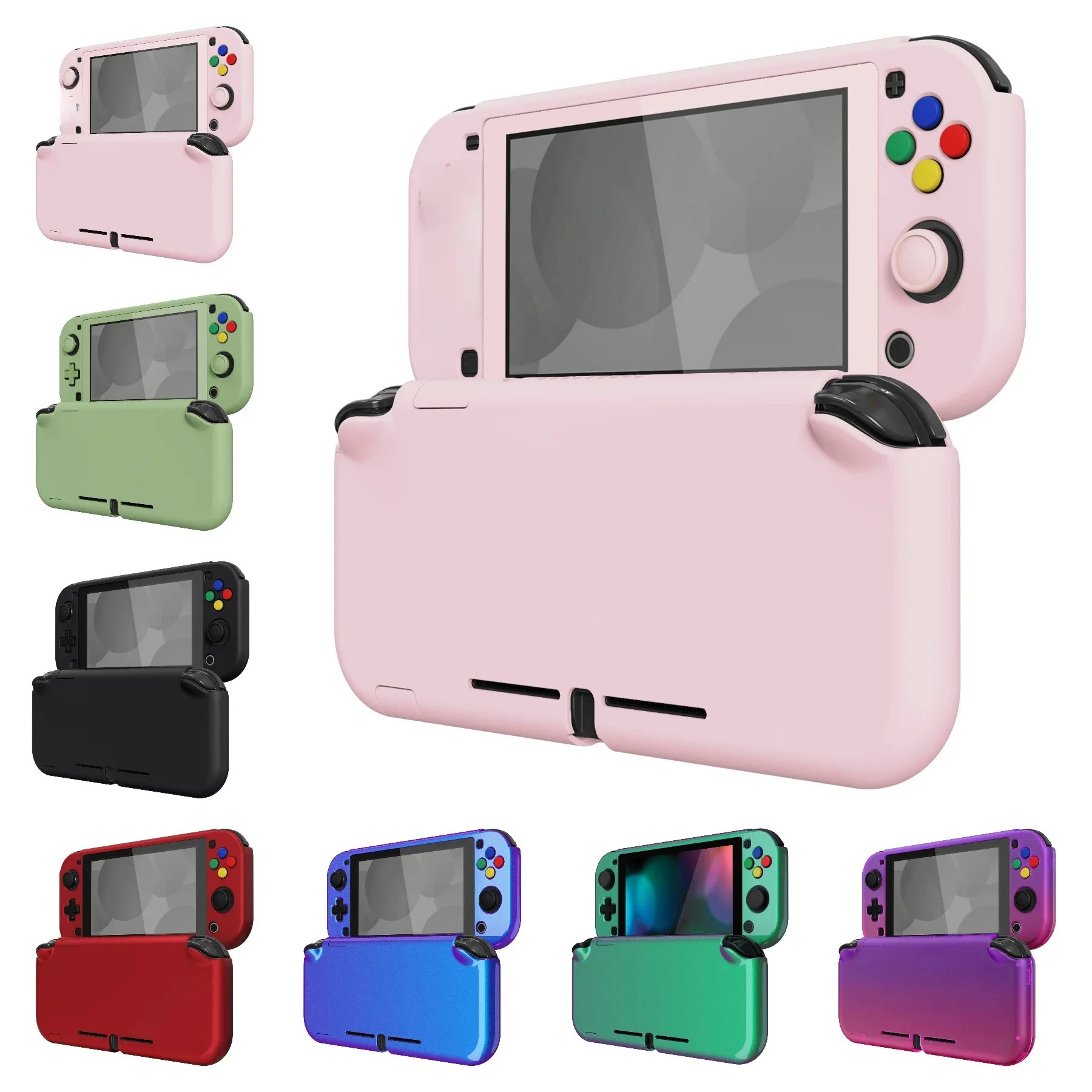 Twarde etui ochronne PlayVital do konsoli Nintendo Switch Lite z osłoną ekranu i uchwytami na kciuki — zdjęcie 2