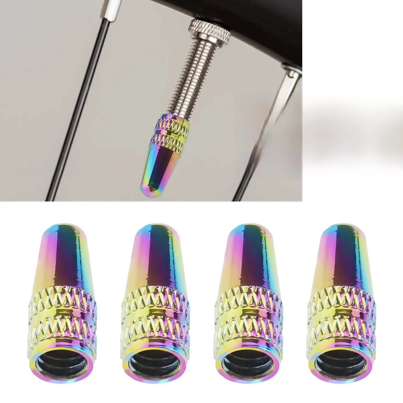 AliExpress NONE 4/8pcs Aluminum Alloy Bicycle Tire Valve Cap Road Bike Protector Dustproof Presta Valve Cover for Road Tyre Cycling Accessories