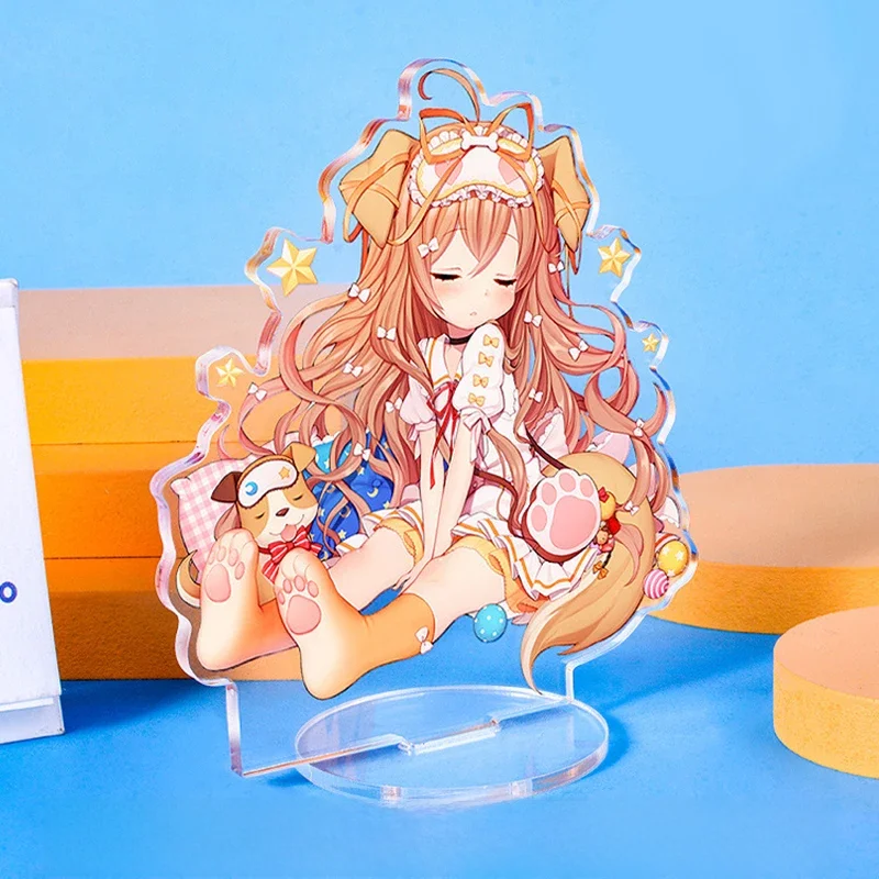 Figurine personnalisée Standee, support en acrylique transparent, Design de dessin animé, breloque de jeu, décoration de bureau personnalisée, modèle porte-clés, cadeau pour fan