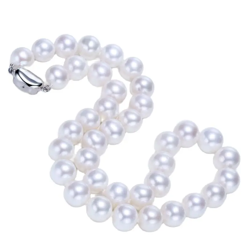 MADALENA SARARA Single Row Elegant 8-9mm Round Freshwater Pearl Necklace 50cm Women Necklace