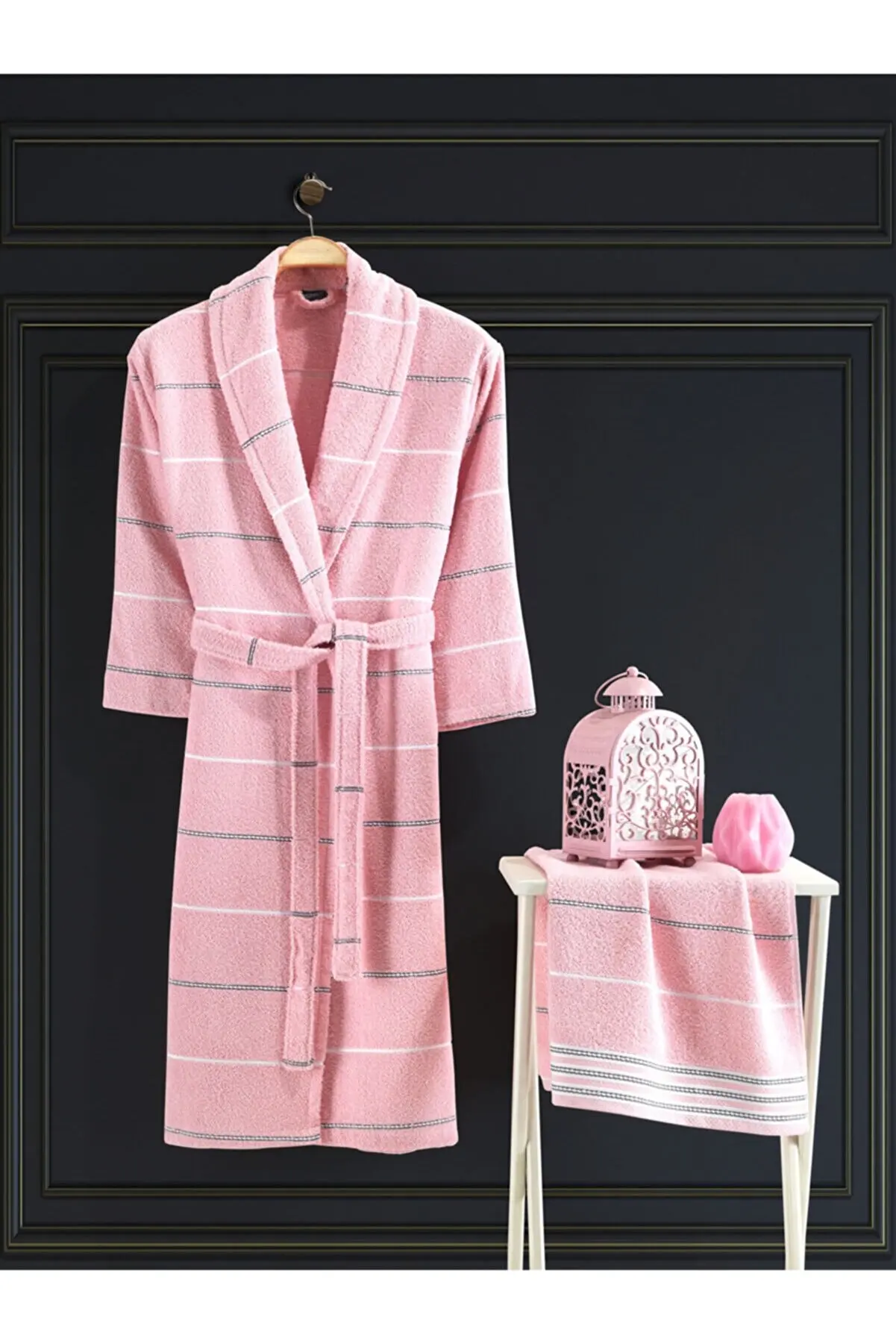 Dames Heren Badjas Set, Handdoek, Onderhoud, Dik, Zacht, Warm, Hoge Absorberend, Lange, kimano, Spa, Flanel, % 100 Turkse Katoen