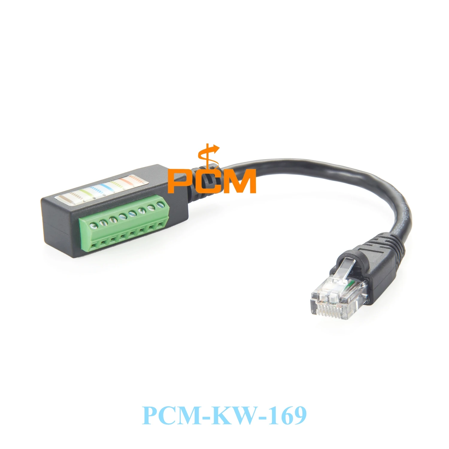 CAT5E RJ45 Male to Terminal Block Cable, Solderless RJ45 to 8 Pin Terminal Block Adapters with 20cm Pigtail Cable