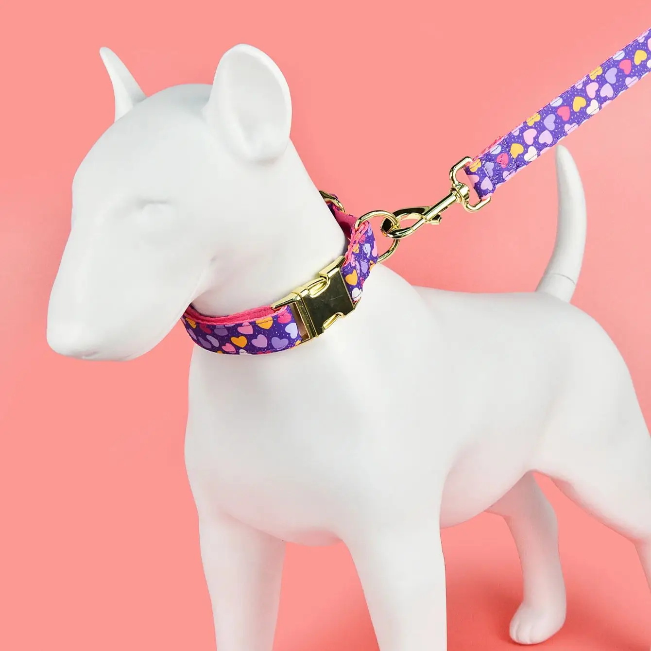 Luxury Brand Summer Colorful Season Adjutable Dog Collar And Leash Set For Small Medium Large Dogs