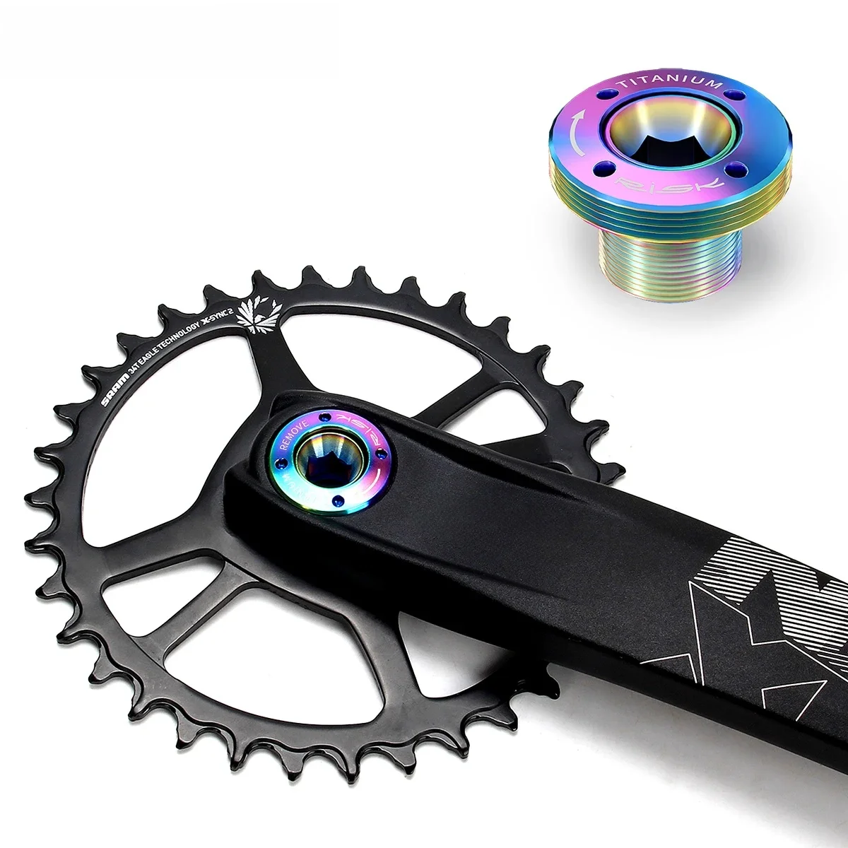 AliExpress RISK Risk Titanium Road MTB Bicycle DUB Crank Cover Screws, MTB Bike Chainring Fixing Bolts, DUB Disc Cover Red Force Crank Screw