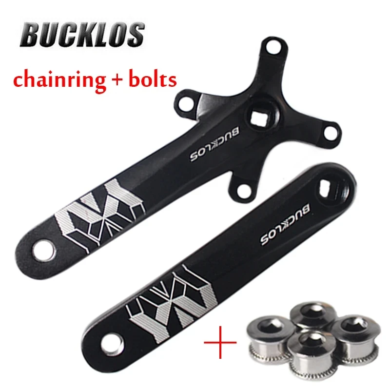 BUCKLOS 104BCD Bicycle Crank Arm Square Hole Mountain Bike Crank Aluminum Alloy 170MM MTB Cranks 104/64BCD Crankset Part